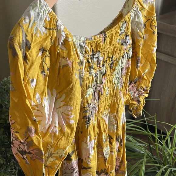H&M Yellow Floral Dress Size XS - Picture 3 of 8